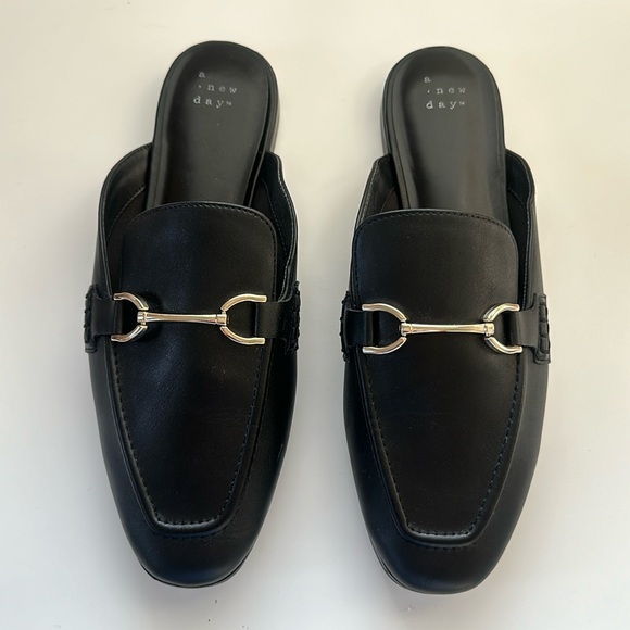 A New Day Black Mules Size 9 - Picture 1 of 5